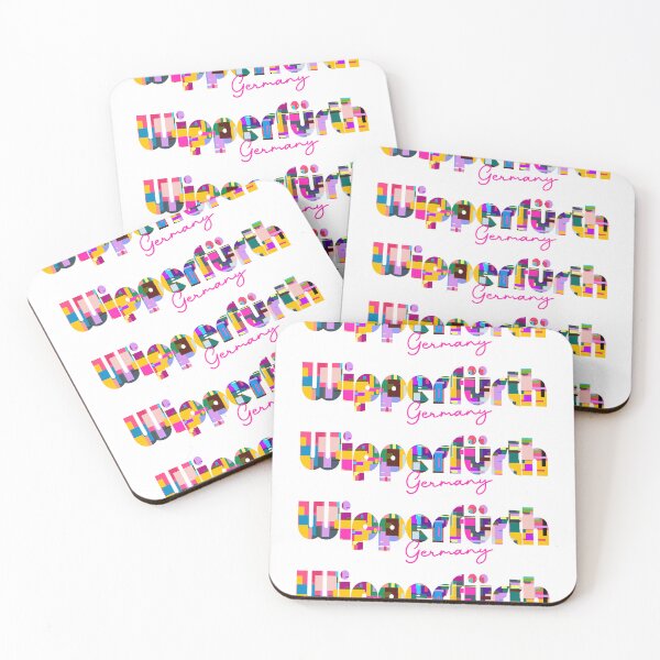 Item preview, Wipperfürth, Germany, Vibrant Abstract City Typography Art designed and sold by Wanderful-roads.