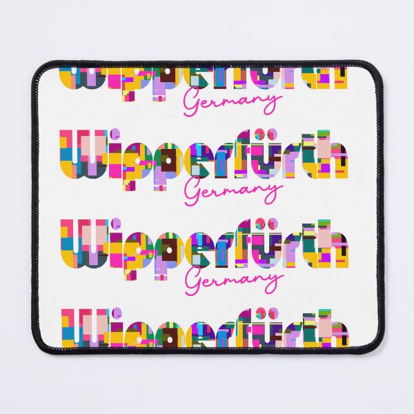 Item preview, Wipperfürth, Germany, Vibrant Abstract City Typography Art designed and sold by Wanderful-roads.