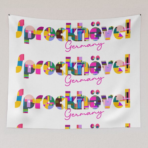 Item preview, Sprockhövel, Germany, Vibrant Abstract City Typography Art designed and sold by Wanderful-roads.