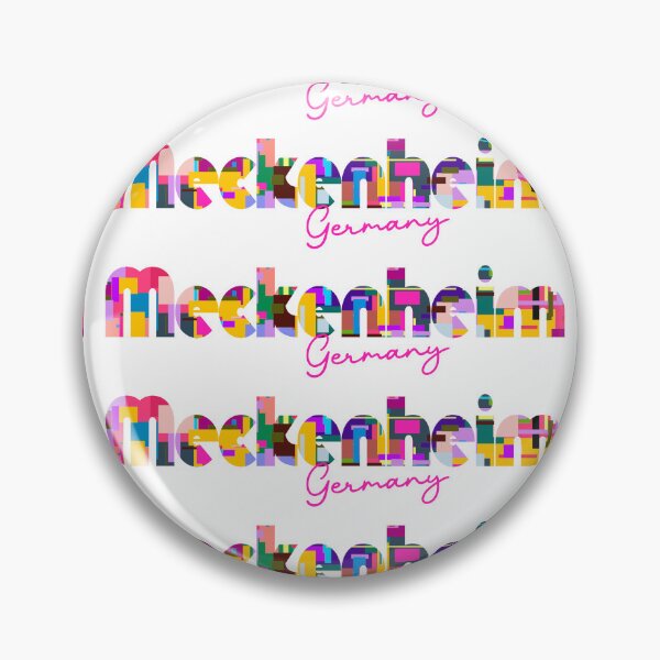 Item preview, Meckenheim, Germany, Vibrant Abstract City Typography Art designed and sold by Wanderful-roads.