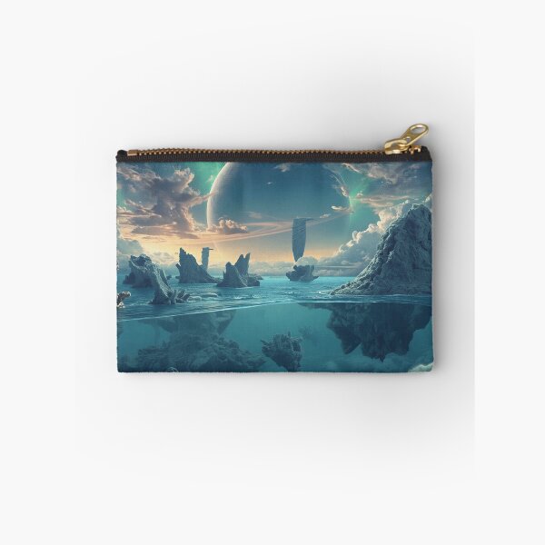Item preview, Surreal Floating Coral Sky Alien Ocean Landscape designed and sold by Luminous Wilds.