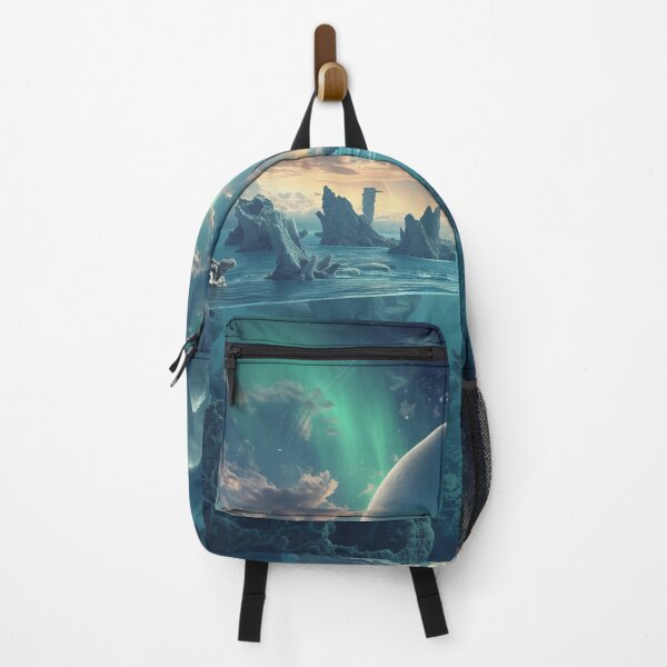Item preview, Surreal Floating Coral Sky Alien Ocean Landscape designed and sold by Luminous Wilds.