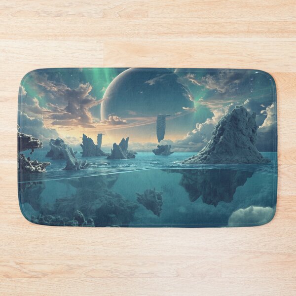 Item preview, Surreal Floating Coral Sky Alien Ocean Landscape designed and sold by Luminous Wilds.