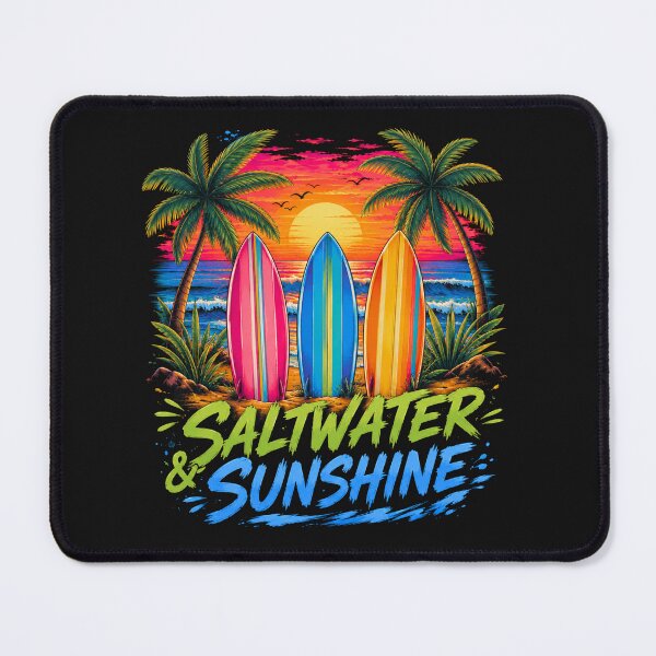 Item preview,  Saltwater & Sunshine Surfboards Tropical Sunset Beach T-Shirt designed and sold by Aimetoi.