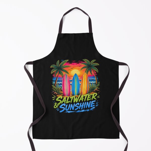 Item preview, Saltwater & Sunshine Surfboards Tropical Sunset Beach T-Shirt designed and sold by Aimetoi.