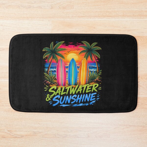 Item preview,  Saltwater & Sunshine Surfboards Tropical Sunset Beach T-Shirt designed and sold by Aimetoi.
