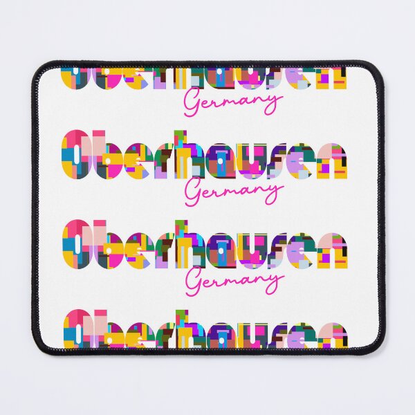 Item preview, Oberhausen, Germany, Vibrant Abstract City Typography Art designed and sold by Wanderful-roads.