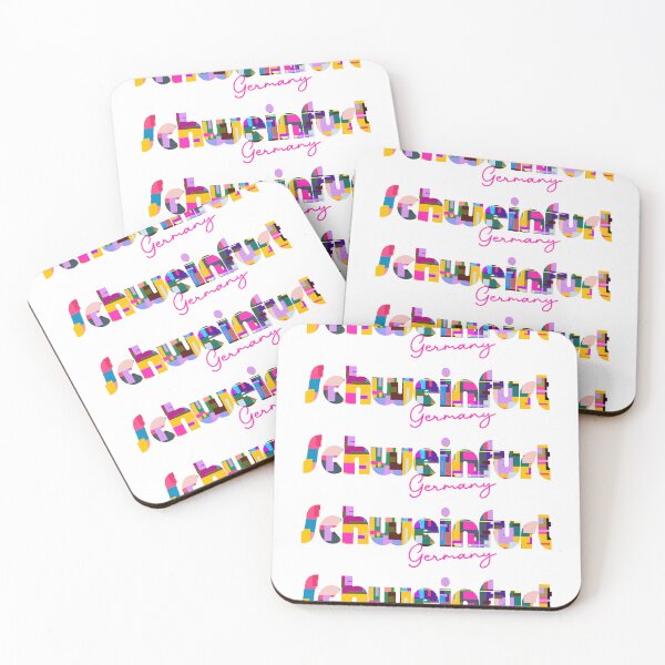 Item preview, Schweinfurt, Germany, Vibrant Abstract City Typography Art designed and sold by Wanderful-roads.