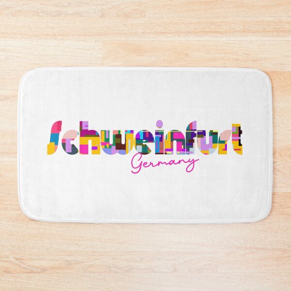 Item preview, Schweinfurt, Germany, Vibrant Abstract City Typography Art designed and sold by Wanderful-roads.