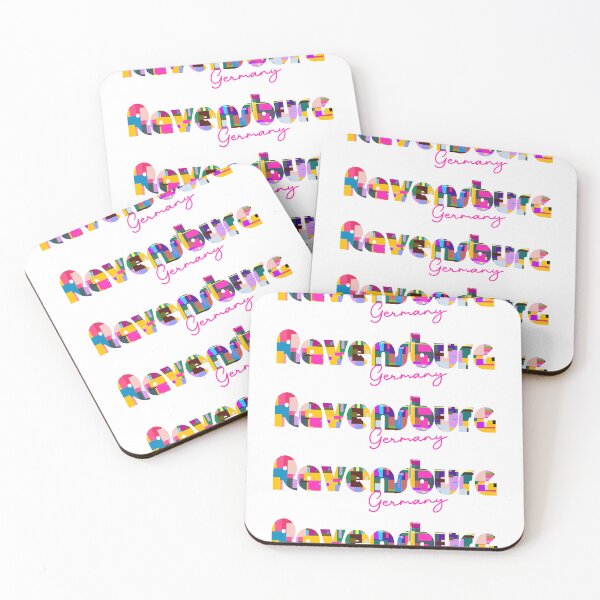 Item preview, Ravensburg, Germany, Vibrant Abstract City Typography Art designed and sold by Wanderful-roads.