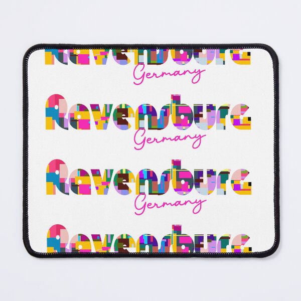 Item preview, Ravensburg, Germany, Vibrant Abstract City Typography Art designed and sold by Wanderful-roads.
