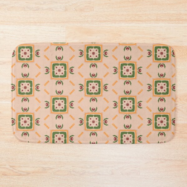 Item preview, Autumn Folk Floral Tile — Blue Lemon Studio Original Illustration designed and sold by BluelemonStudio.