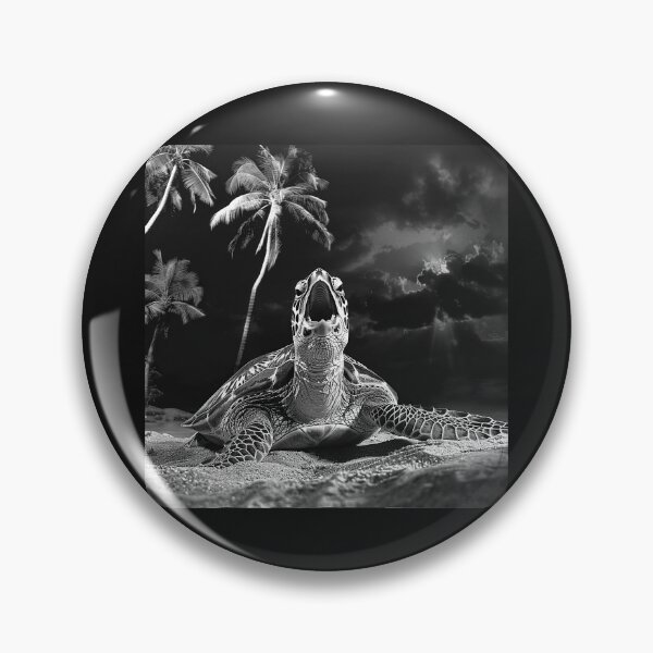 Item preview, Sea Turtle on a Tropical Beach Under a Stormy Sky designed and sold by inkoutninja.