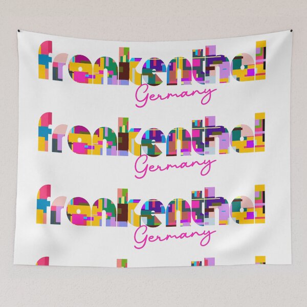 Item preview, Frankenthal, Germany, Vibrant Abstract City Typography Art designed and sold by Wanderful-roads.
