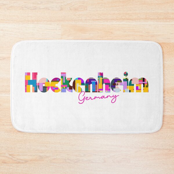 Item preview, Hockenheim, Germany, Vibrant Abstract City Typography Art designed and sold by Wanderful-roads.