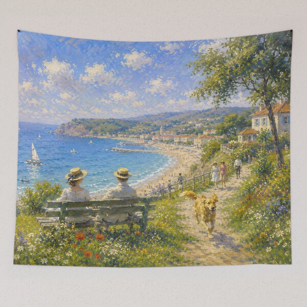 Item preview, Mediterranean Coastal Village designed and sold by ArcanaAbsolute.