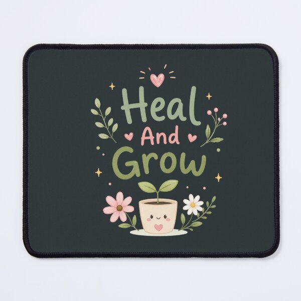 Item preview, Heal And Grow Cute Botanical Typography Design | Positive Healing Quote Aesthetic Sticker designed and sold by Sanika arts .
