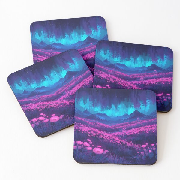 Item preview, Acrylic Neon Flower Alien Basin Landscape designed and sold by Luminous Wilds.