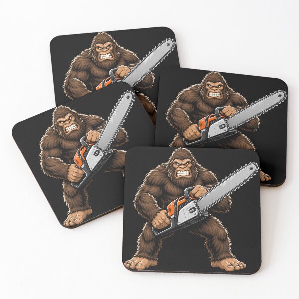 Artikelvorschau, Sasquatch-Kettensäge entworfen und verkauft von Funny Vintage Stickers And T-Shirts.