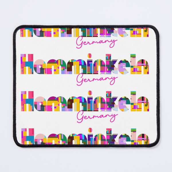 Item preview, Hamminkeln, Germany, Vibrant Abstract City Typography Art designed and sold by Wanderful-roads.