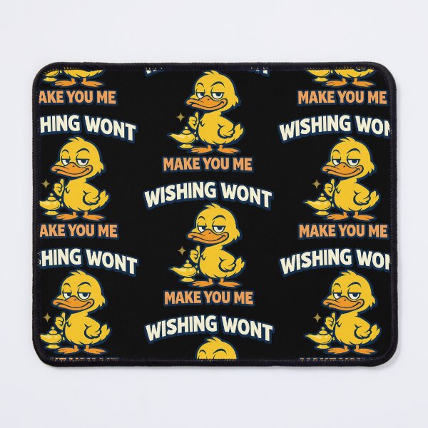 Item preview, Wishing Won't Make You Me Funny Duck Motivation Design designed and sold by TeeTimeTreasure.