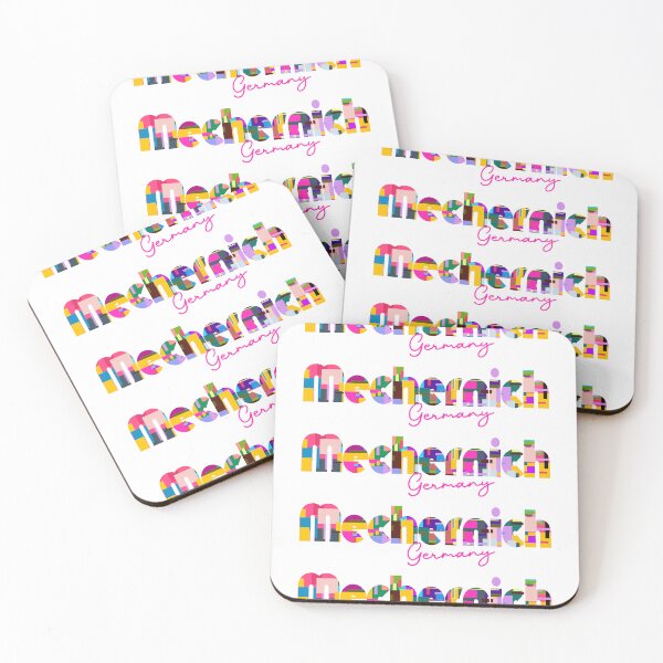 Item preview, Mechernich, Germany, Vibrant Abstract City Typography Art designed and sold by Wanderful-roads.