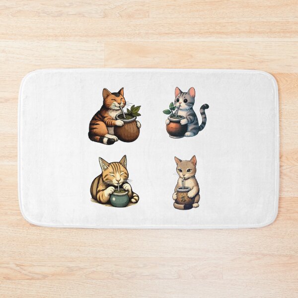 Item preview, Yerba Mate Cats Sheet designed and sold by iroingtonsey.