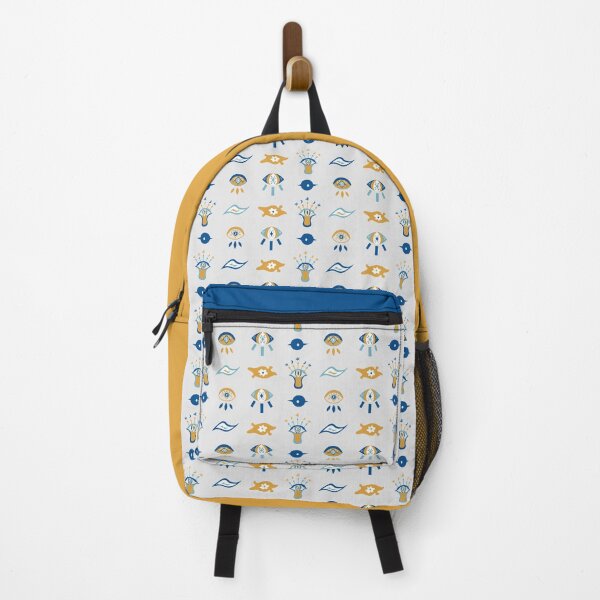 Item preview, Evil Eyes-Mati Pattern 1 - Greek Blue, Gold and White designed and sold by Daniel Bevis Design.