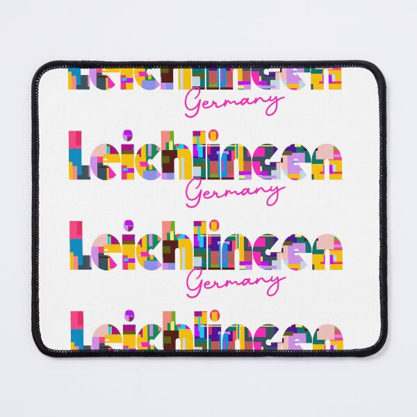 Item preview, Leichlingen, Germany, Vibrant Abstract City Typography Art designed and sold by Wanderful-roads.