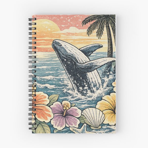 Item preview, Tropical Aesthetic Whale Sunset - Vintage Coastal Beachcore Art designed and sold by station-one.