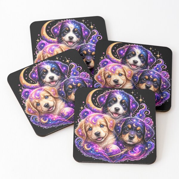 Item preview, Cosmic Puppies Galaxy Dog Art designed and sold by MoonStitch.