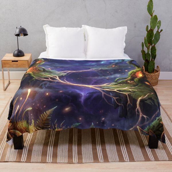 Item preview, Concept Art Ember Sky Jungle Alien Rift Landscape designed and sold by Luminous Wilds.