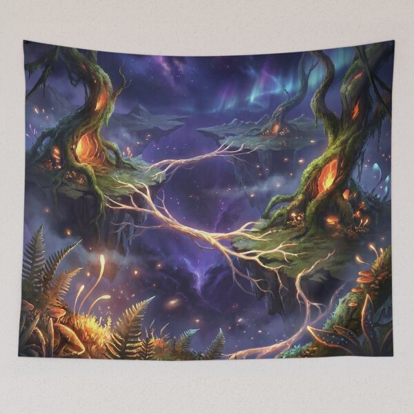 Item preview, Concept Art Ember Sky Jungle Alien Rift Landscape designed and sold by Luminous Wilds.