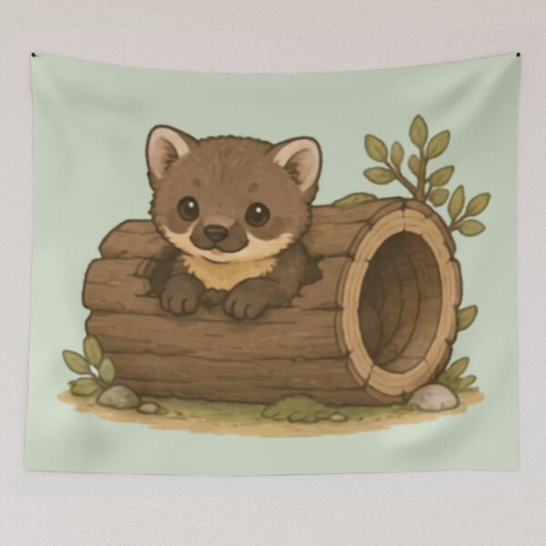 Item preview, Cute Pine Marten Explorer designed and sold by MellowMunchkins.