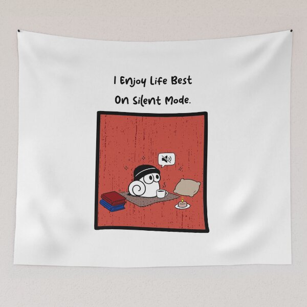 Item preview, Life On Silent Mode - Cozy Introvert Snail Aesthetic designed and sold by snewen.