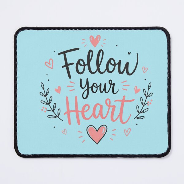 Item preview, Follow Your Heart Cute Motivational Quote Design | Aesthetic Typography Art designed and sold by Sanika arts .