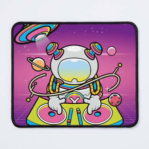 Item preview, Retro Futuristic Cartoon Astronaut Space DJ designed and sold by Lexkon Liu's art.