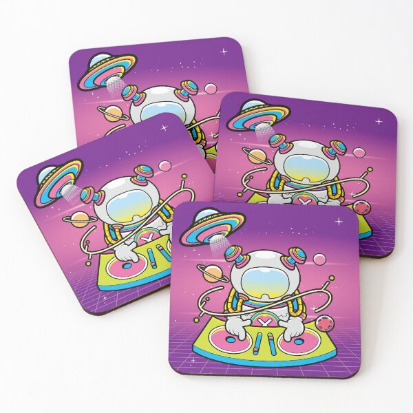 Item preview, Retro Futuristic Cartoon Astronaut Space DJ designed and sold by Lexkon Liu's art.