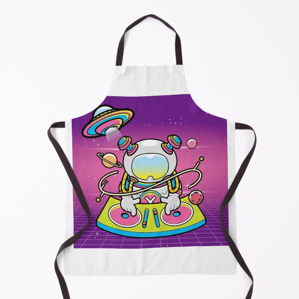 Item preview, Retro Futuristic Cartoon Astronaut Space DJ designed and sold by Lexkon Liu's art.