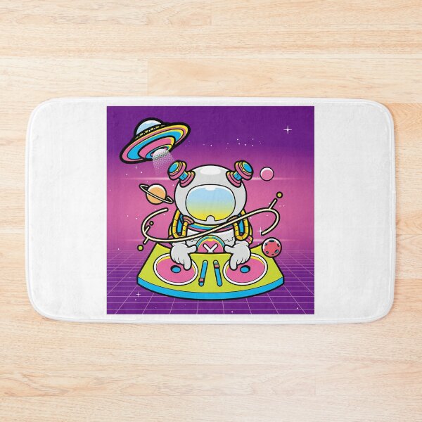 Item preview, Retro Futuristic Cartoon Astronaut Space DJ designed and sold by Lexkon Liu's art.