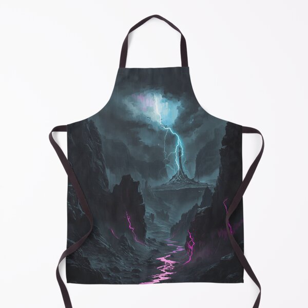 Item preview, Charcoal Neon Rootstorm Alien Canyon Landscape designed and sold by Luminous Wilds.