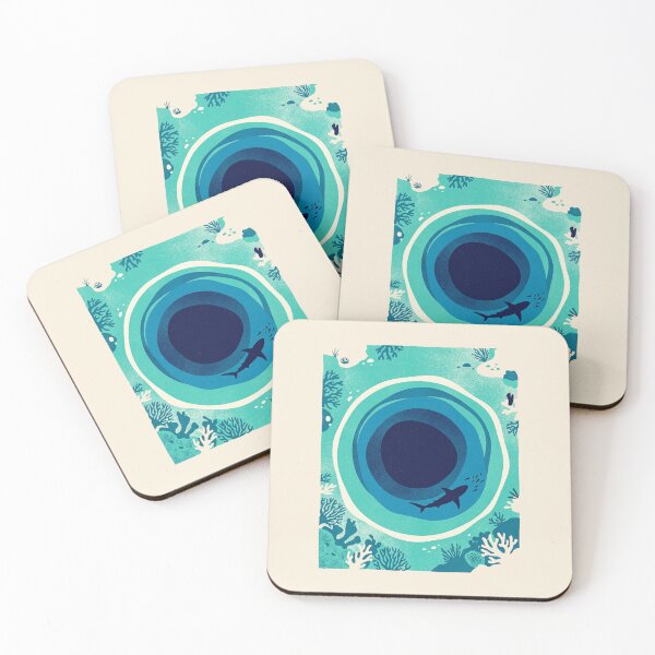 Item preview, Vintage Belize Great Blue Hole Ocean Art designed and sold by DuckOddity.