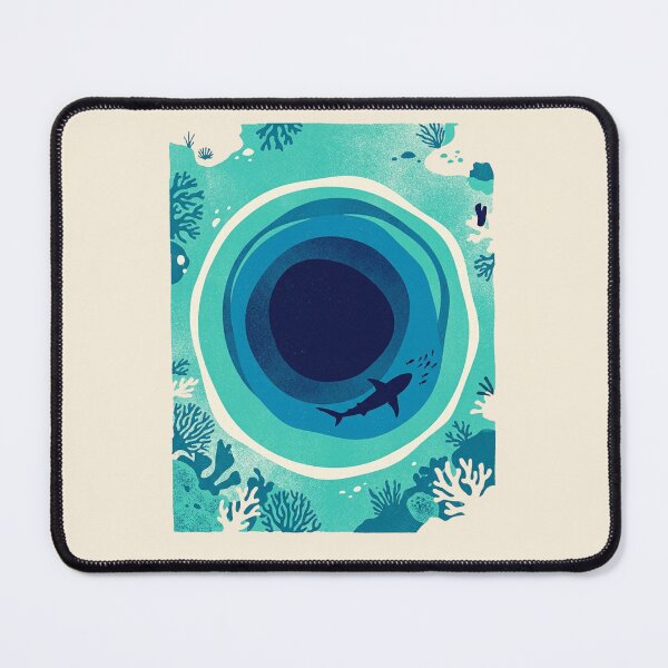 Item preview, Vintage Belize Great Blue Hole Ocean Art designed and sold by DuckOddity.