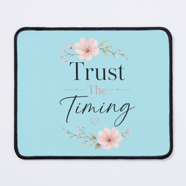 Item preview, Trust The Timing Cute Floral Motivational Quote Design | Minimalist Positive Typography Art designed and sold by Sanika arts .