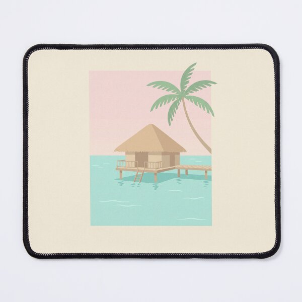 Item preview, Minimalist Maldives Water Bungalow Tropical Paradise designed and sold by DuckOddity.