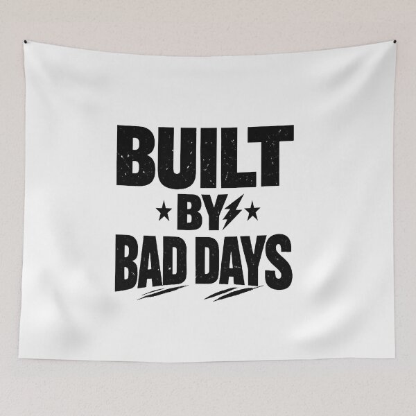 Item preview, Built By Bad Days – Motivational Quote Sticker designed and sold by Lovestickerco.