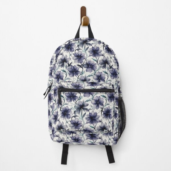 Item preview, Moody Indigo Watercolor Floral Pattern designed and sold by Clockwork and Bloom.