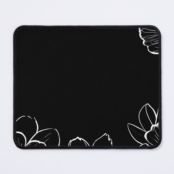 Item preview, White Wildflowers - White flowers on black background designed and sold by SassyArtistry.