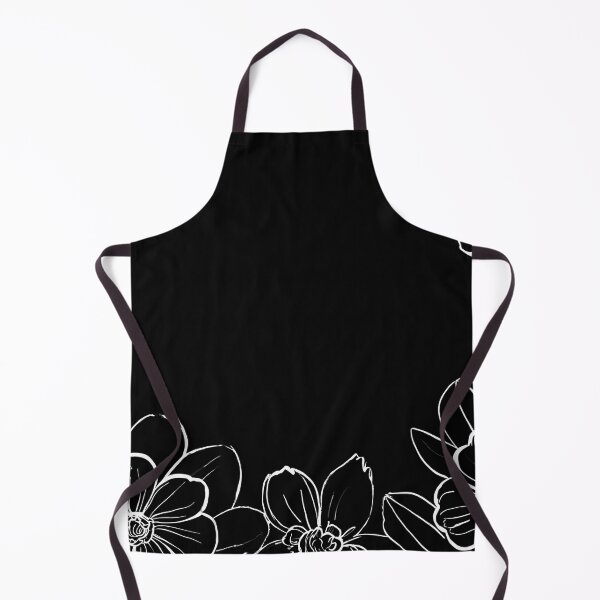 Item preview, White Wildflowers - White flowers on black background designed and sold by SassyArtistry.