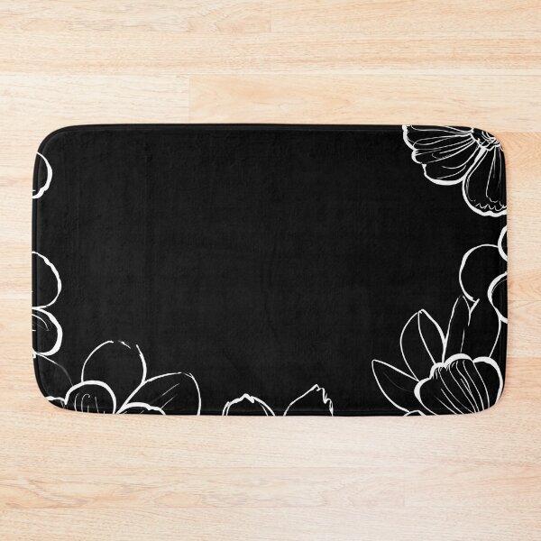 Item preview, White Wildflowers - White flowers on black background designed and sold by SassyArtistry.